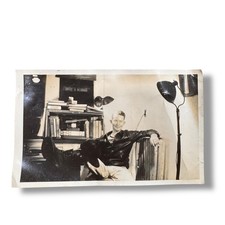 WWII Pilot Photo 1940s Leather