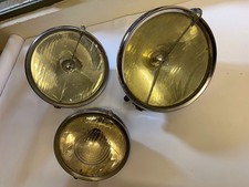 Lucas Bentley R100 Headlights And Matching Spotlamp Late Pre War Derby 4.25