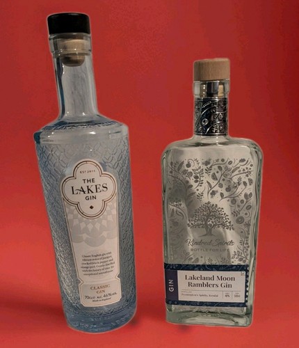 Empty gin bottles lakeland - gin,