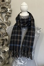 Debenhams Plaid Winter Scarf Soft 100% Wool Neck Head Mens Classic Check Tartan