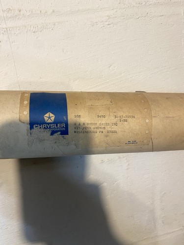 Mopar parts mailing tube - mopar,