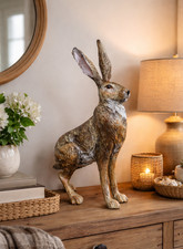 Large standing hare ornament - large,