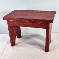 Vintage Red Painted Wooden