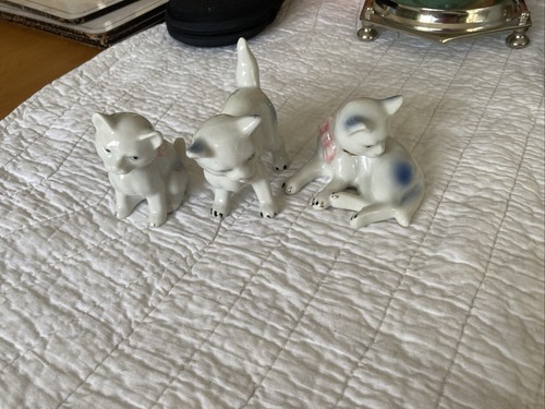 Vintage porcelain kittens set - vintage,