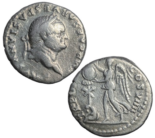 Roman silver denarius - , of