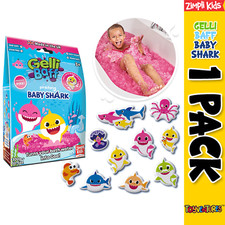 Baby Shark Slime Gelli Baff Pink 300g with 3D stickers Zimpli kids Bath Toy