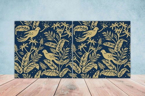 Birds and flowers ceramic wall - ceramic,