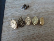 Vintage STC Standard Telephones Cables Hallmarked Silver Gilt Pin Badge Set