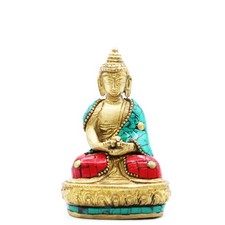 Brass buddha figure amitabha - figure,