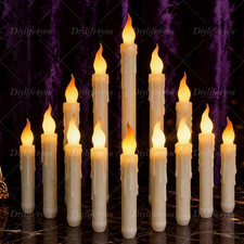 24PCS Flameless Flickering LED Taper Candle Lights Battery Operated Candlesticks
