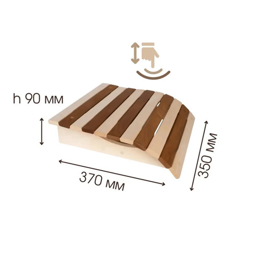 Premium wooden sauna headrest - wooden,
