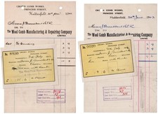 1941/2 Billheads - WOOL COMB MANUFACTURING & REPAIRING Co.- HUDDERSFIELD E173