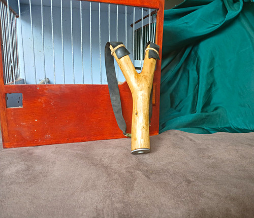 Handmade wooden catapult - wooden, with