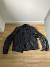 Frank Thomas leather motorcycle jacket UK size 46 good condition blackt