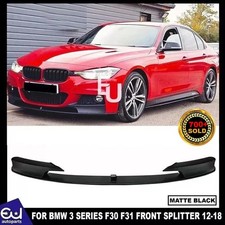 M SPORT FRONT BUMPER SPLITTER LIP FOR BMW 3 SERIES F30 F31 MATTE BLACK 2012-2018