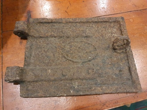 Antique bread oven door x - oven, 25