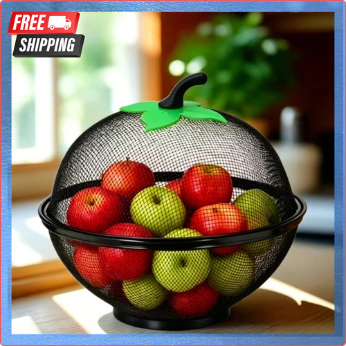 Metal fruit basket with mesh - with,