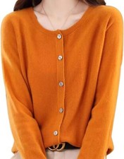 100% Cashmere Button Front