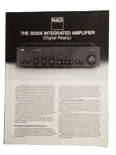 Nad 3020a integrated amplifier - nad,