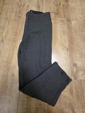 Marks & Spencer Women's Charcoal Grey Elastic Waist Trousers Uk 14 Regular Used