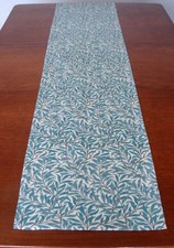 Table Runner William Morris Willow Bough Minor TEAL Fabric  Lined  NEW  64" Long