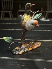 Vintage Porcelain Bird On Cast