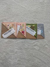 4 Embroidered Corner Bookmarks