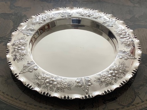 Antique repousse silver plated - antique,