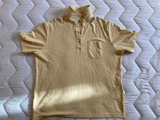 M&S Womens Yellow Polo Shirt Size 16 Collared with Buttons