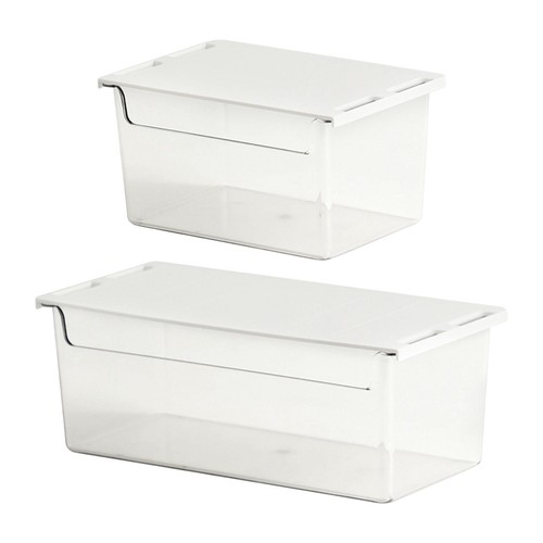 Sliding under desk container - under,