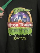 Alton Towers Limited Edition 15years of Scarefest Hoodie Size XL