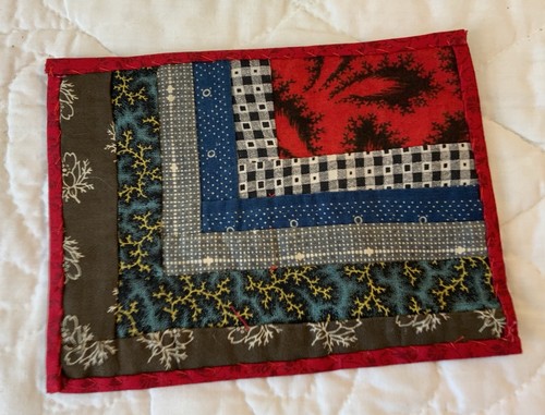 Antique patchwork quilt table - antique,