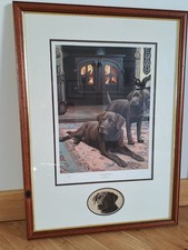 limited edition chocolate labrador dog print Nigel Hemmings with artist remarque