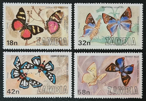 Zambia 1980 butterflies - zambia,
