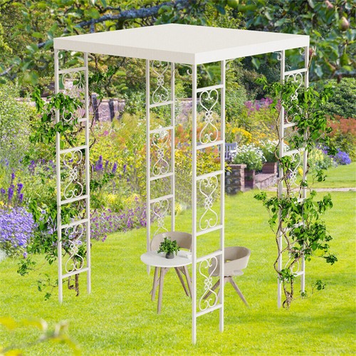 9x8 9ft metal garden arbor - metal,