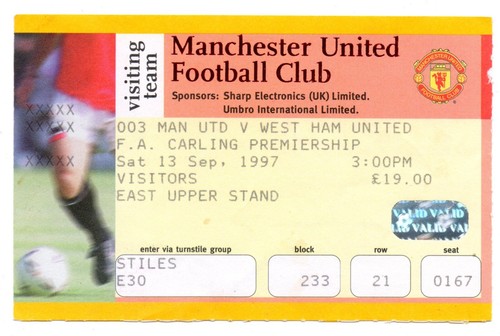 Ticket eng manchester united - ticket,