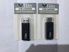 2 X New Genuine E Lites USB Battery Charger for E-Lites Battery