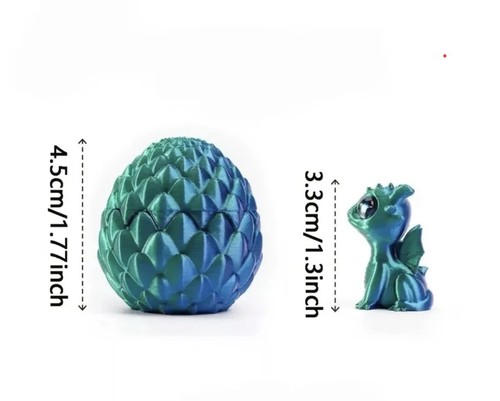 Printed mini crystal dragon - printed,