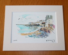 David Kearney  watercolour/pen St Ives 5x7"/7"x9 mount