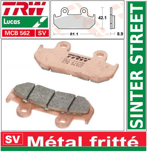 Front brake pads trw - pads,