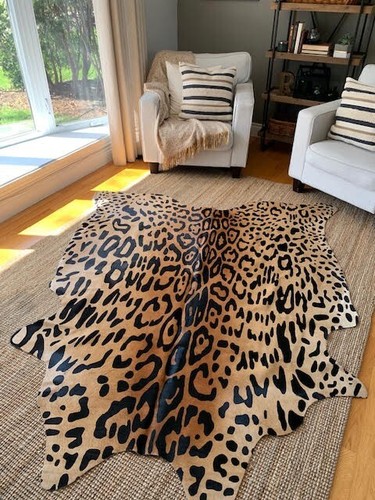 Leopard cowhide rug - leopard,