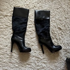 Vintage Gucci Long Black Boots Size 4.5