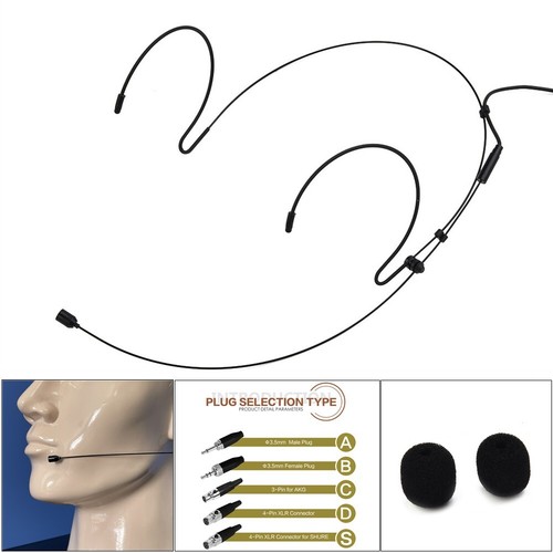 Double earhook headset - earhook, mic