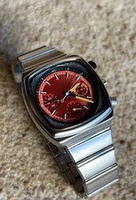 Retro Square Wrist Watch Quartz Chronograph 37mm