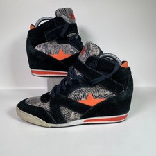 Ash Bowie Wedge Trainers UK 6.5 Women's Black Orange Star EU 40