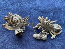Vintage Traditional Austrian/German Hat Lapel Pins, Badges Souvenirs x 2