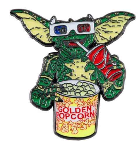 Gremlin cinema popcorn enamel