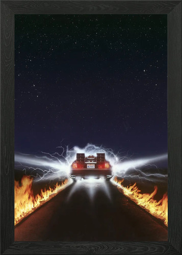 Delorean dmc framed wall - delorean, dmc-12