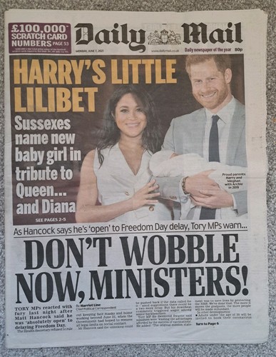 Daily mail newspaper june - daily, 7