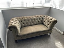 1900s  Chesterfield  Velvet Sofa